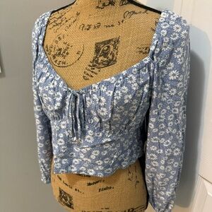 Floral Square Neck Blouse